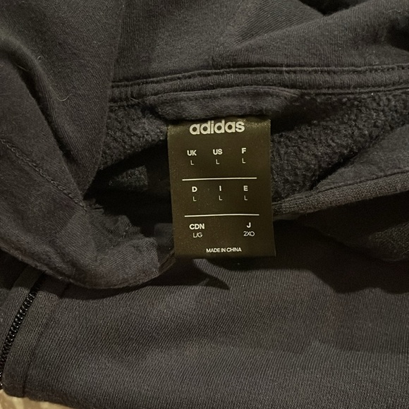 Men’s Adidas Navy Blue Hoodie Size Large - Picture 3 of 5